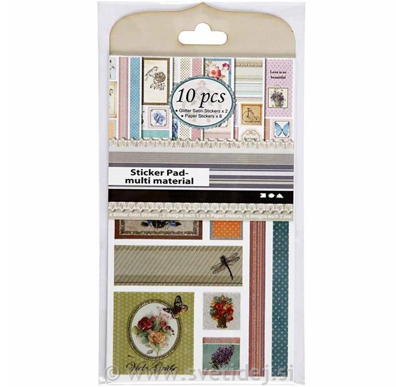 Nalepke decoupage 20x11 cm, set 10