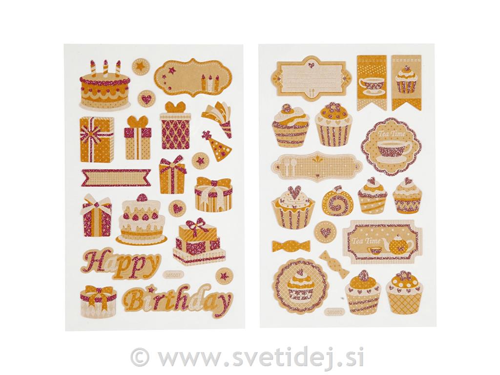 Nalepke 10x16 cm, set 4