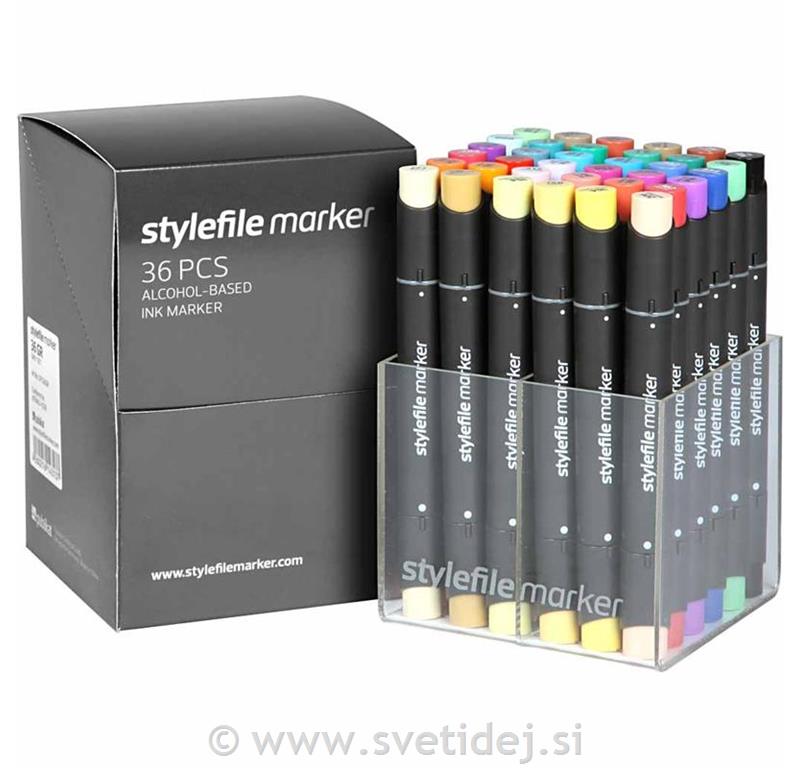 Stylefile markerji z dvema konicama, 36