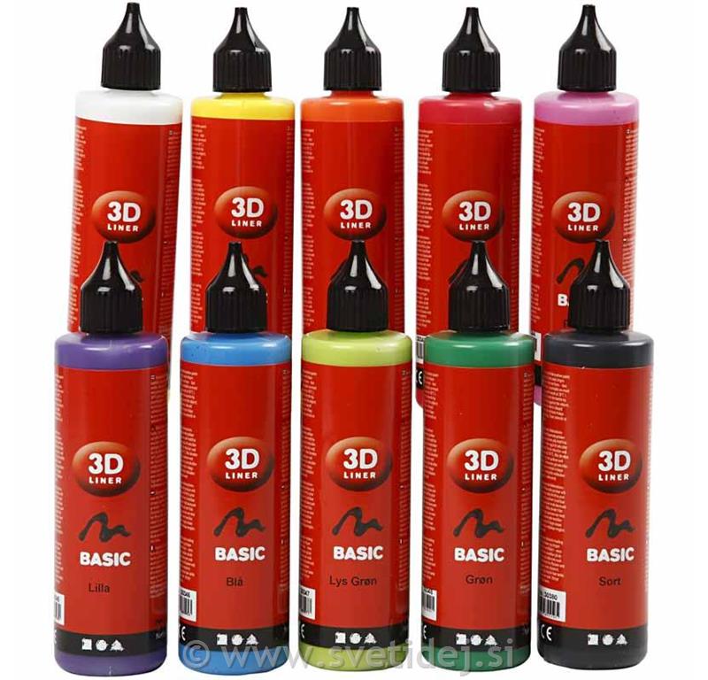 3D Linerji, 100 ml, 10 barv