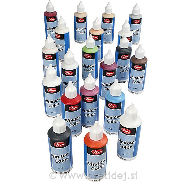 Window Color, set 25x80 ml