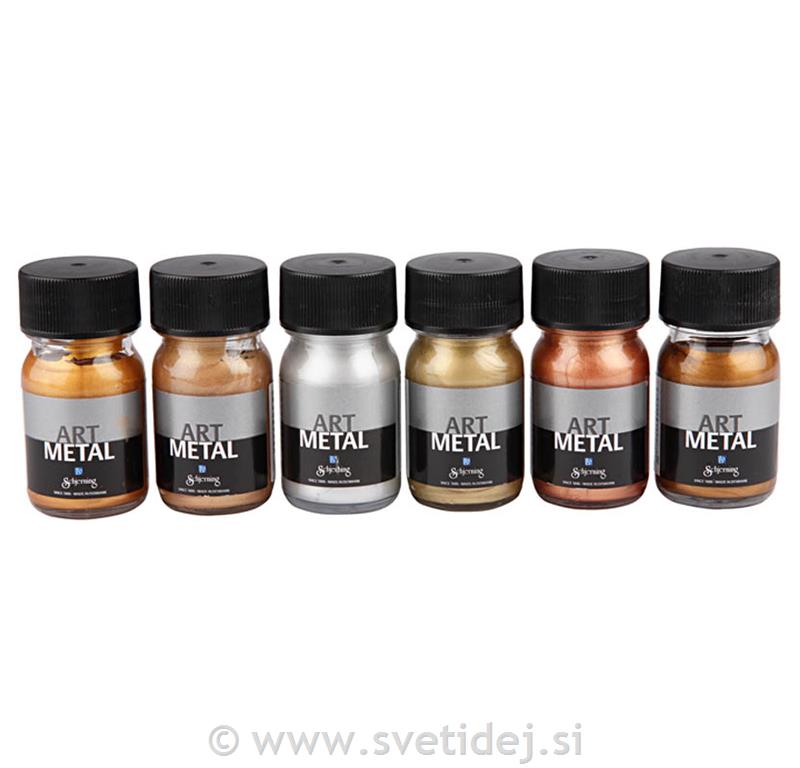 Art Metal Paint, set 6x30 ml