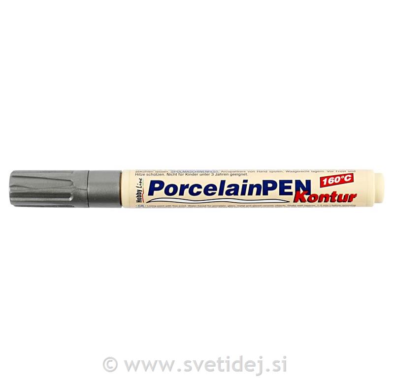 Glass & Porcelan kontura srebrna 1-2 mm