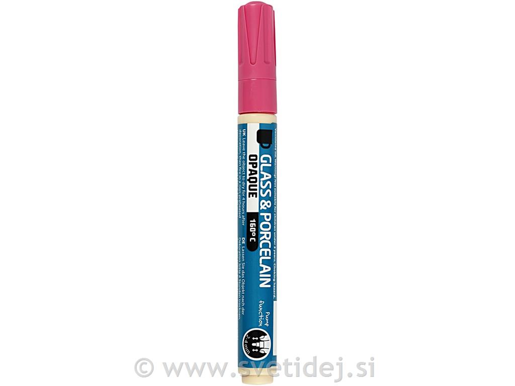 Flomaster za steklo in porcelan pink