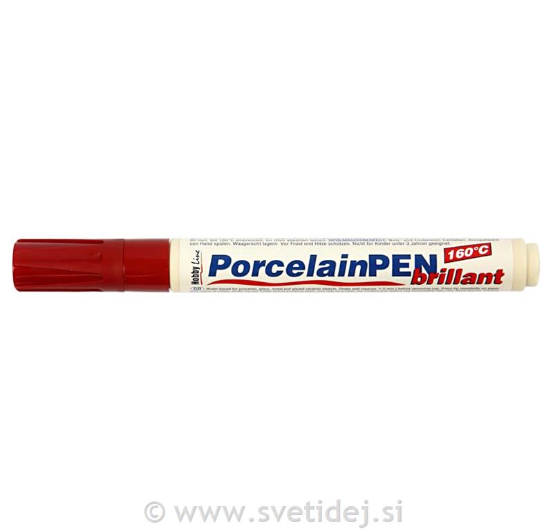 Flomaster za steklo in porcelan bordo