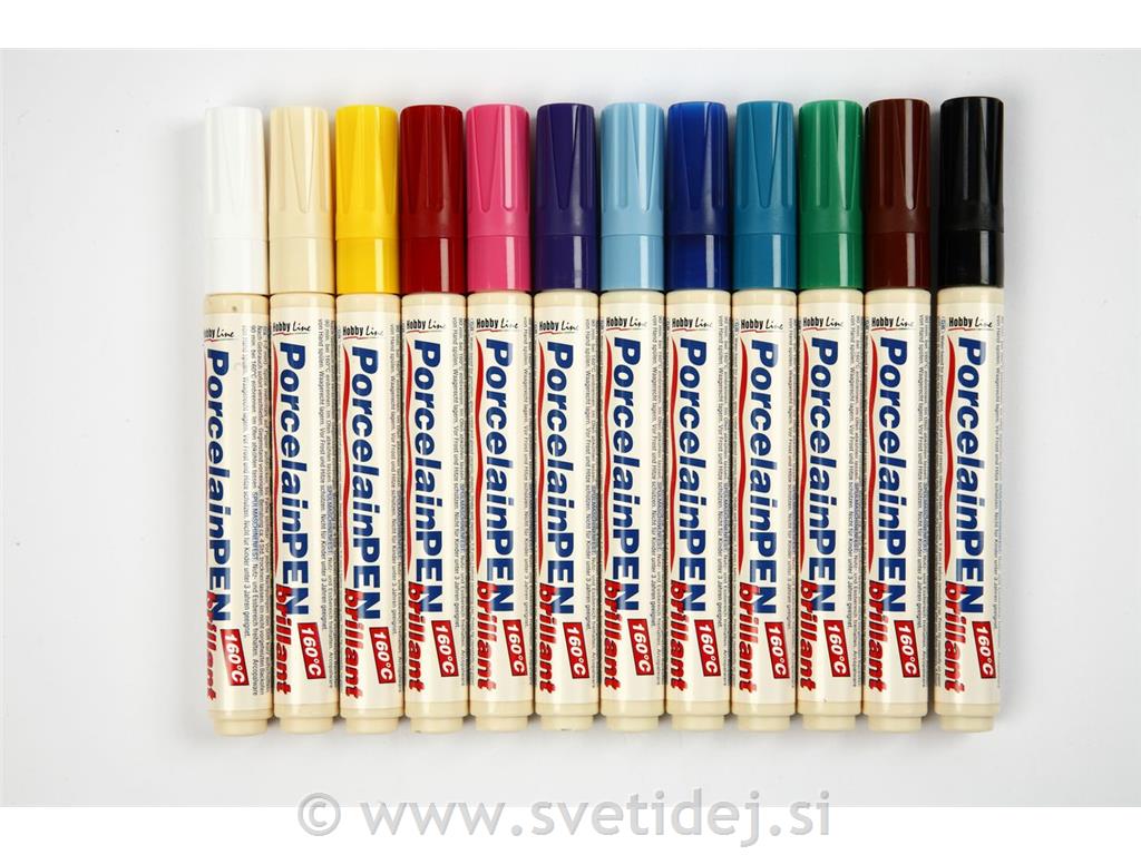 Glass &Porcelan Pens 2-4 mm, set 12