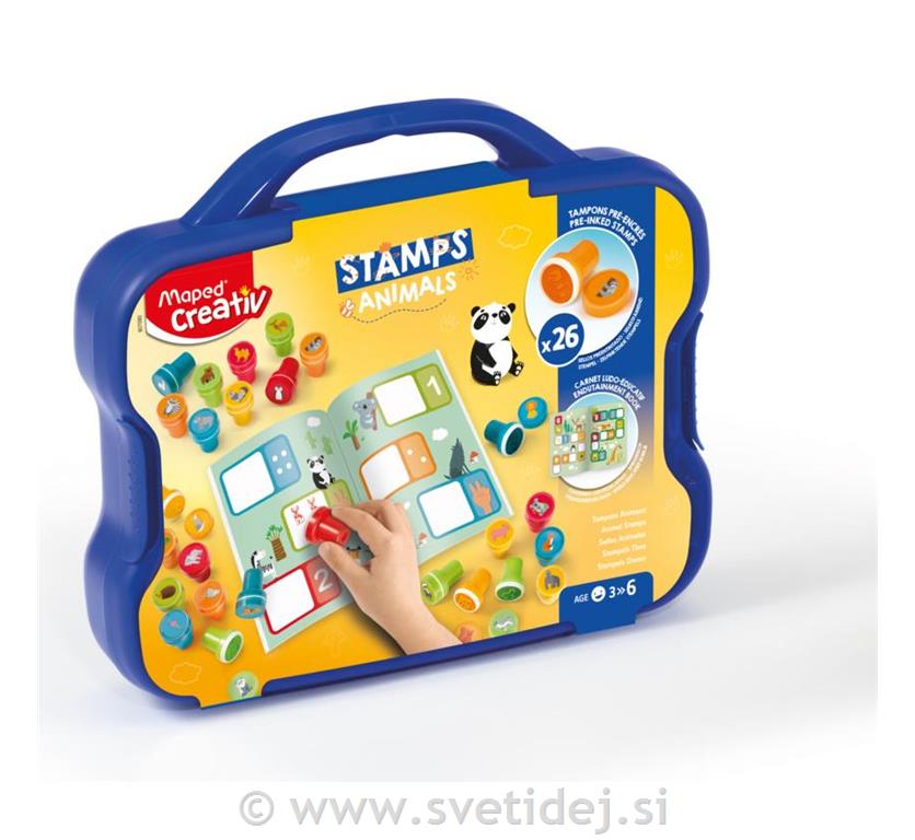 SET KREATIVNI MAPED ŠTAMPILJKE ŽIVALI 26