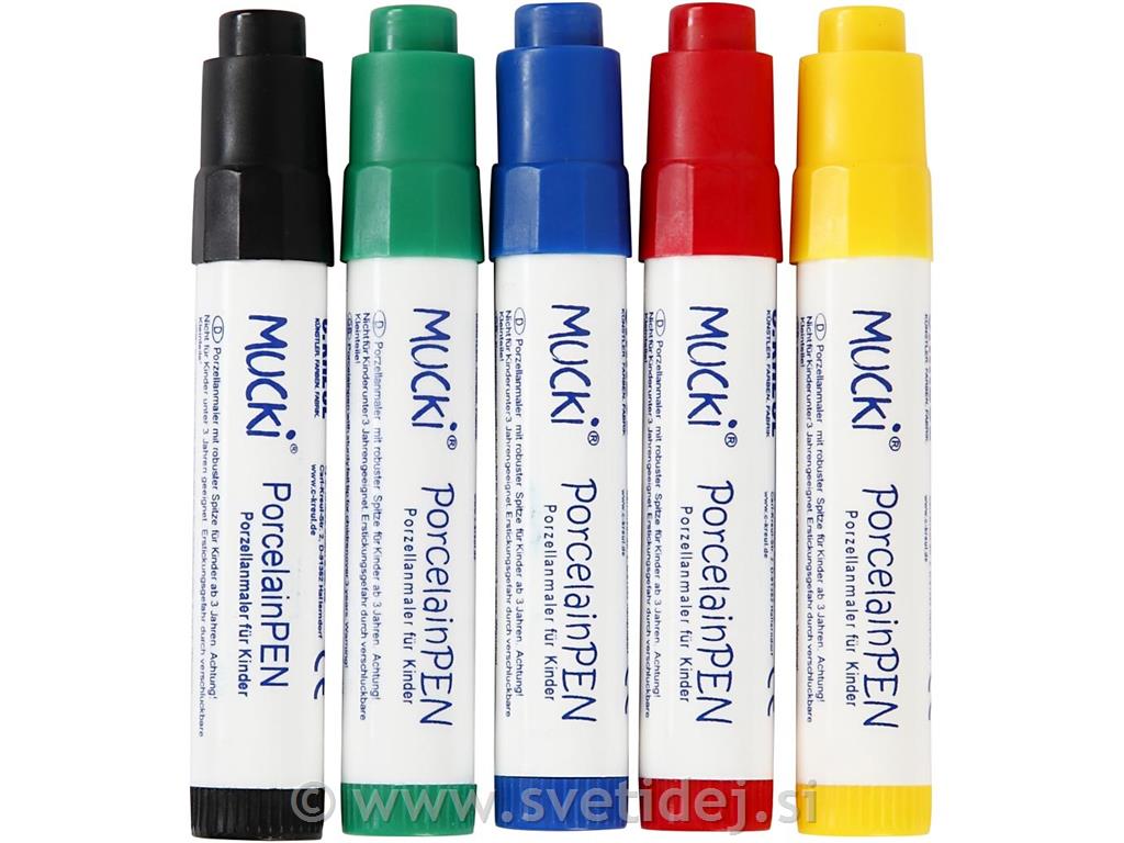 Flomastri otroški za steklo, set 5