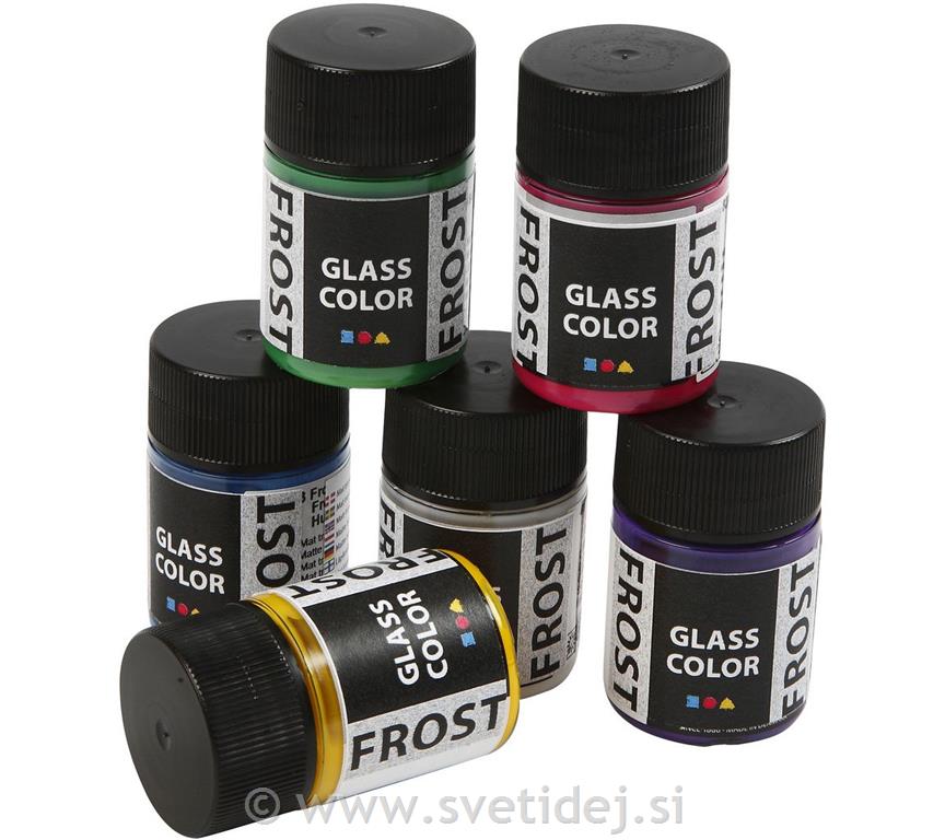 Zmrznjene barve za steklo, set 6x35 ml