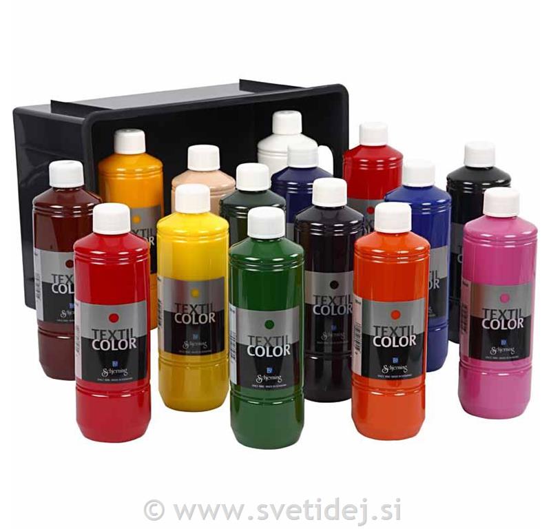 Textil Color, set 15x500 ml