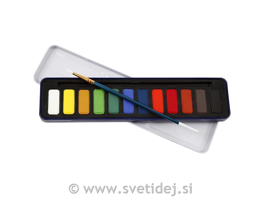 Vodene barvice set 12 in čopič