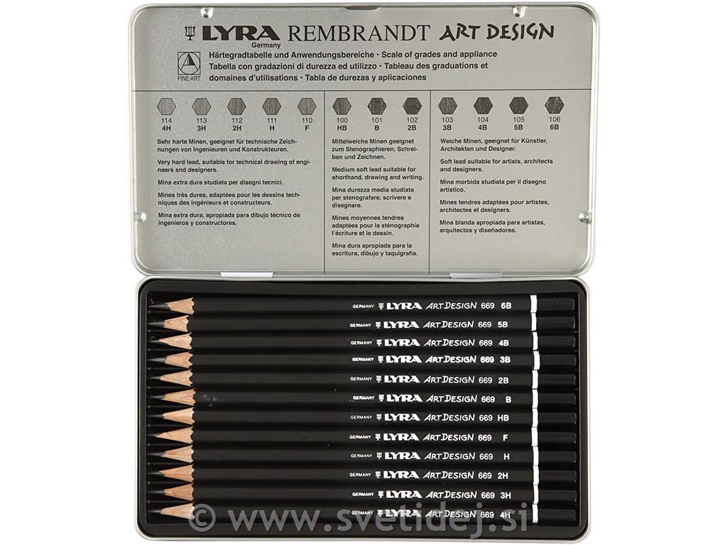 Lyra design svinčniki, set 12
