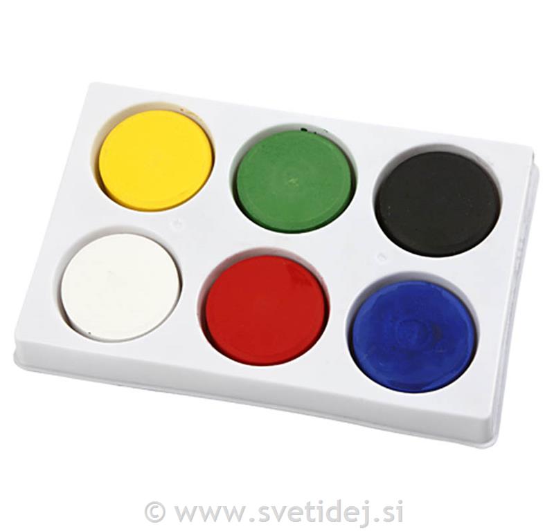 Vodene barvice v setu 44 mm, set 6