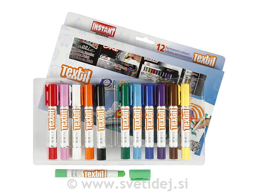 Playcolor voščenke za tekstil set 12