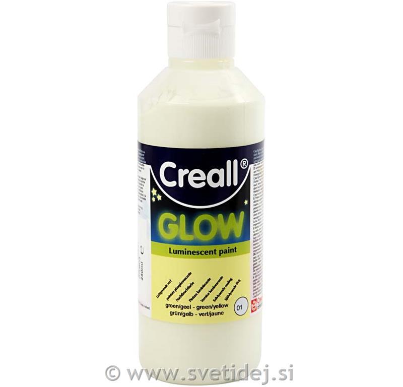 Barva svetleča v temi, 250 ml, zelena