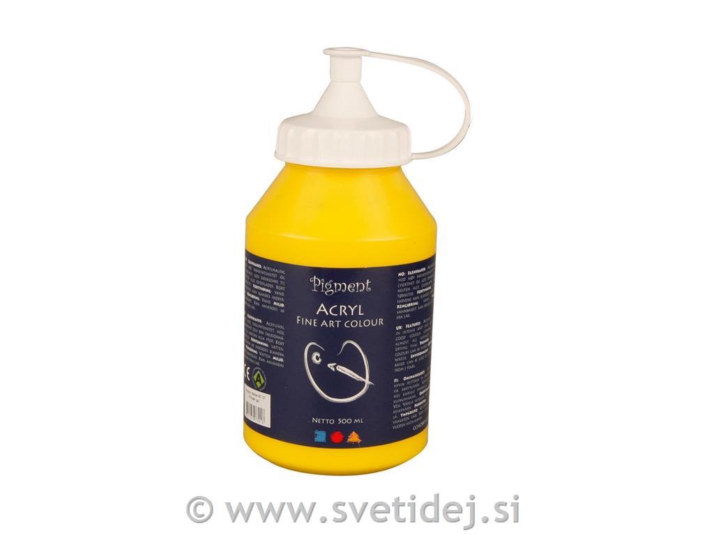 Pigment akril, 500 ml, primarno rumen