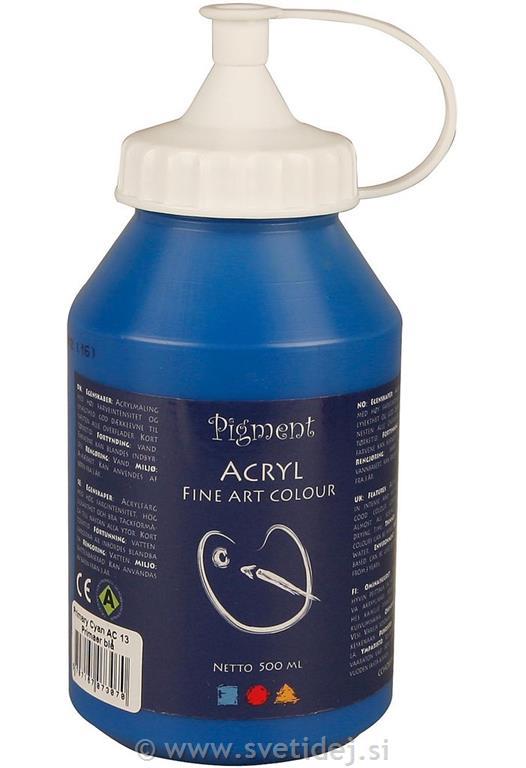Pigment akril, 500 ml, primarno moder