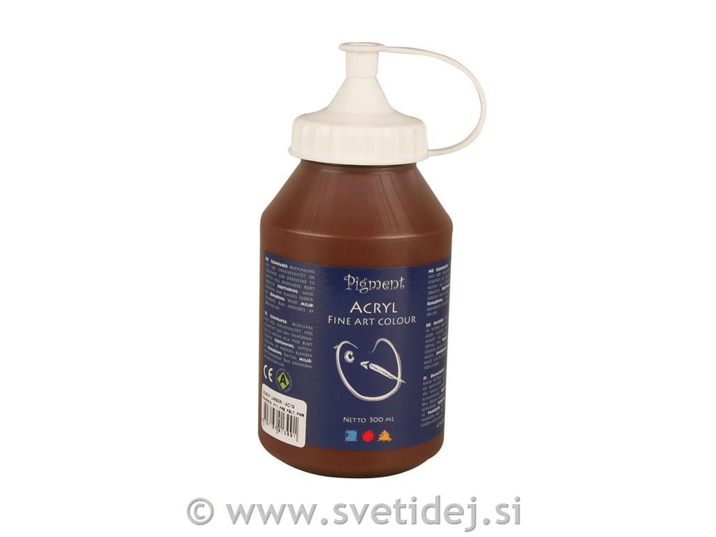 Pigment akril, 500 ml, žgana umbra