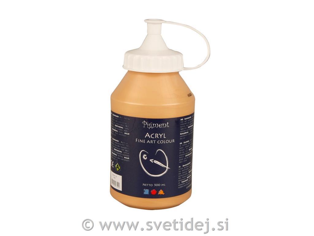 Pigment akril, 500 ml, zlat