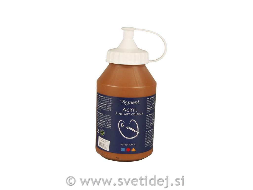 Pigment akril, 500 ml, raw sienna