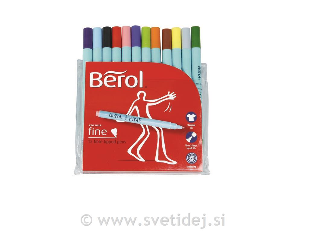Berol marker, konica 0,6 mm, set 12