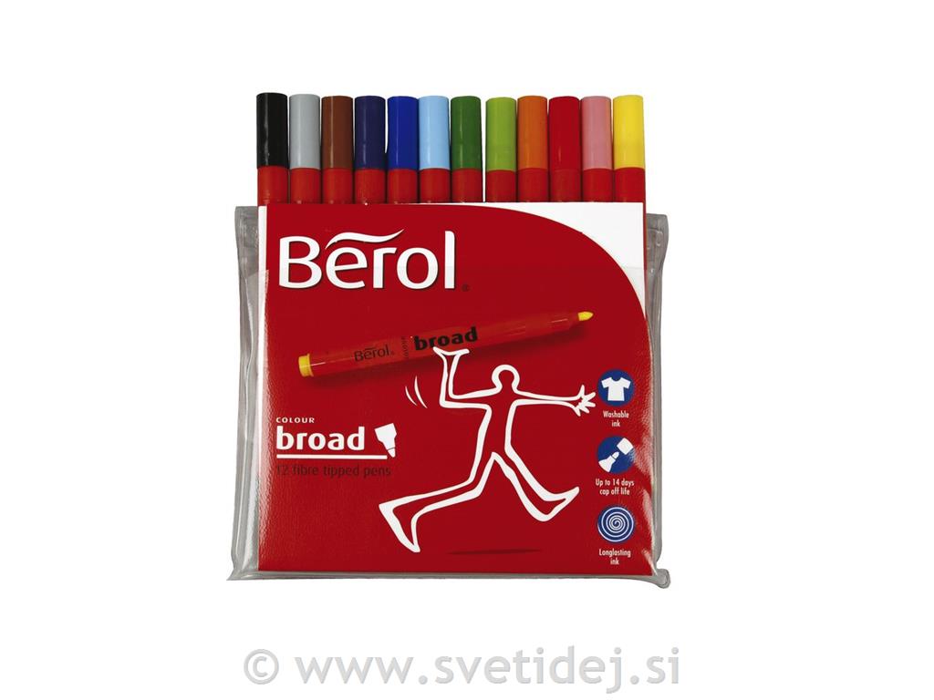 Berol marker, konica 1,7 mm, set 12