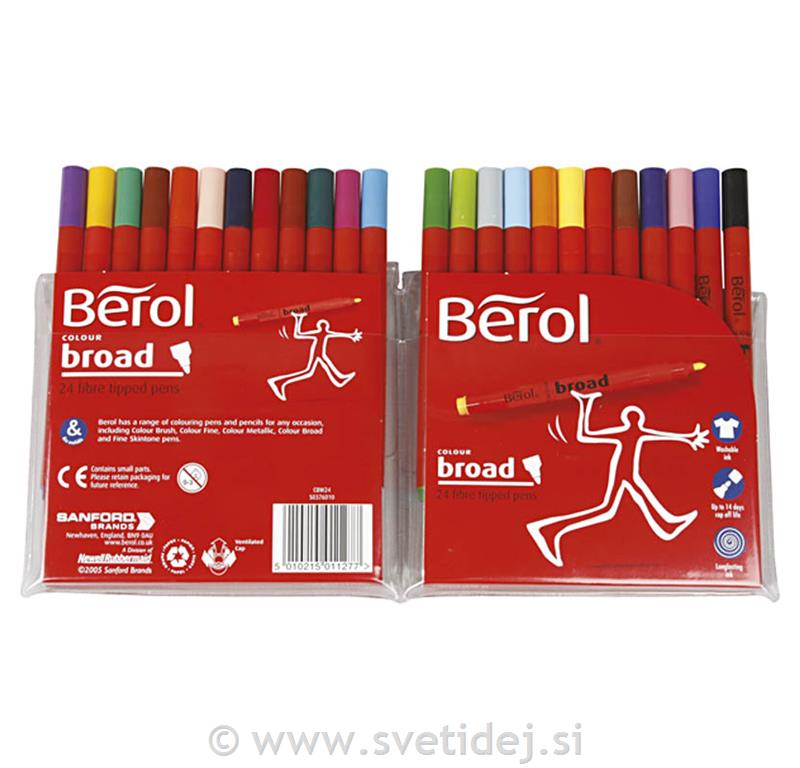 Berol marker, konica 1,7 mm, set 24