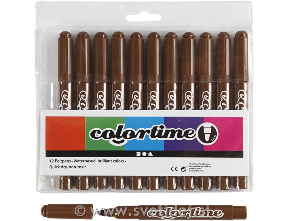 Colortime flomastri 5 mm, set 12