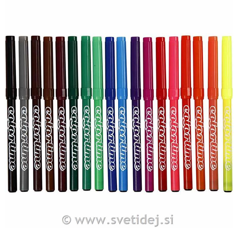 Colortime flomastri, 2 mm, set 18