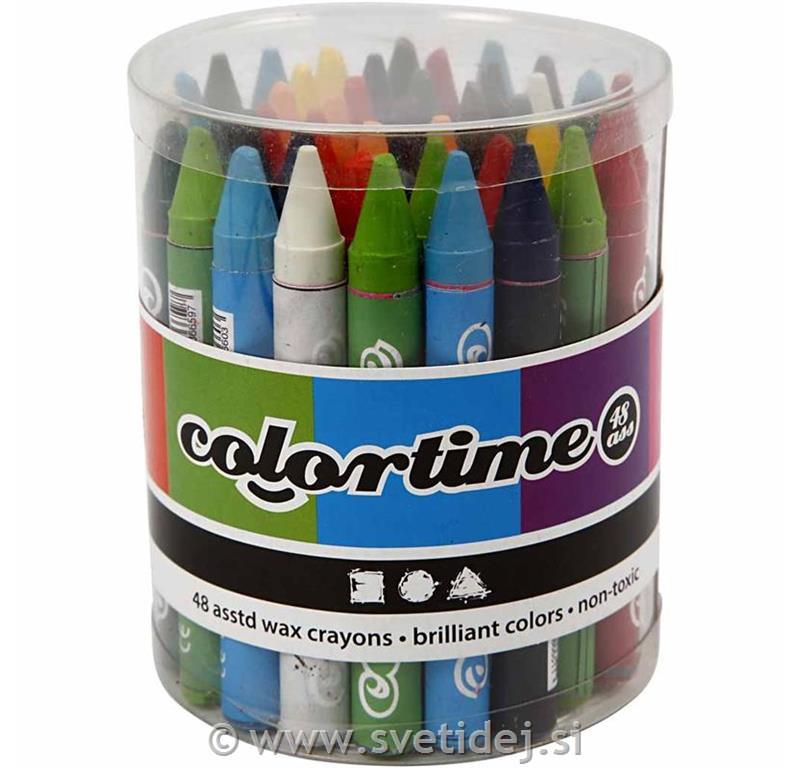 Colortime voščenke, 11 mm, set 48