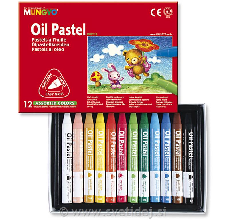 Oljni pasteli Premium trioglati 7x1 cm,