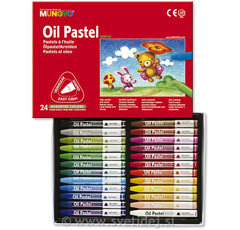 Oljni pasteli, 10 mm, set 24