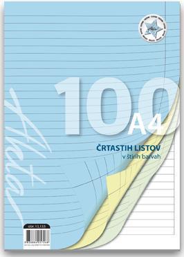 LISTI AKTA A4, ČRTA 9mm 1/100