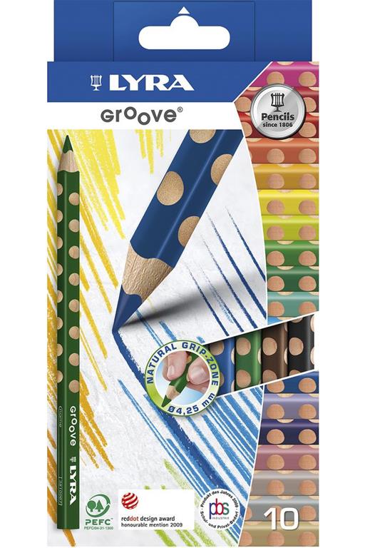 Lyra Groove barvni svinčniki, set 10