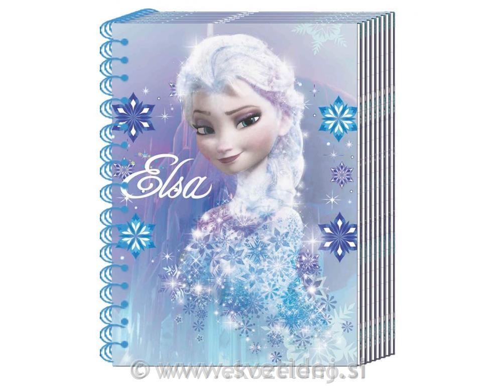 Špiralna beležka A6, FROZEN