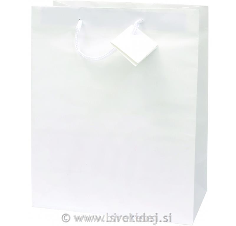 VREČKA CREATIVE PLASTIFICIRANA MAT BELA