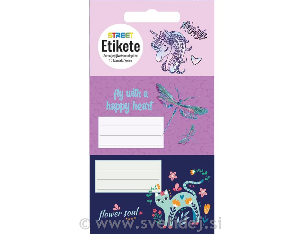 ETIKETE ZA ZVEZEK KIDS GIRLS 10/1