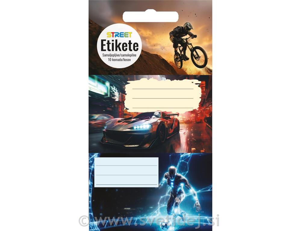 ETIKETE ZA ZVEZEK TEEN BOYS 10/1