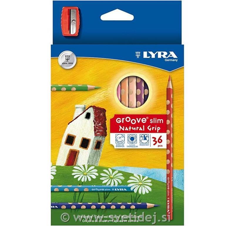 Barvni svinčniki, konica 3,3 mm, set 36