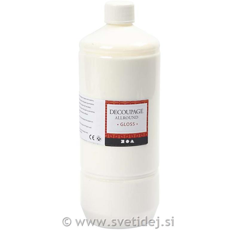 Decoupage lak, zlate bleščice ,250 ml