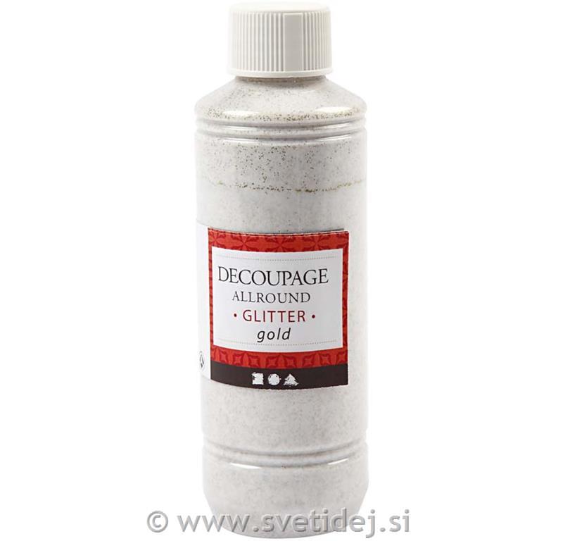 Decoupage lak, 250 ml, zlat