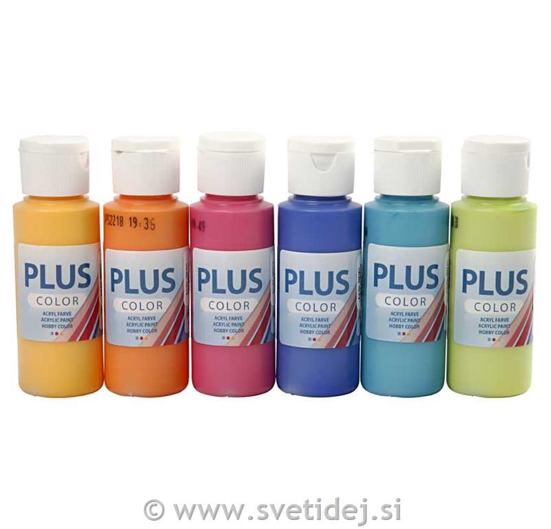 Plus Color akrilne barve set 6x60 ml