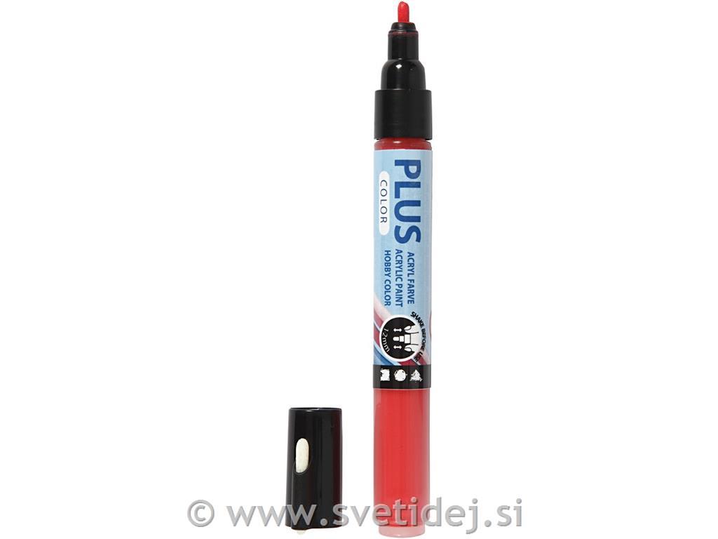 Plus Color marker, karmin rdeč