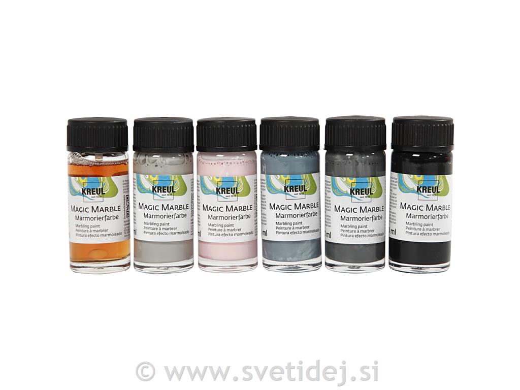 Barve za marmoriranje, set 6