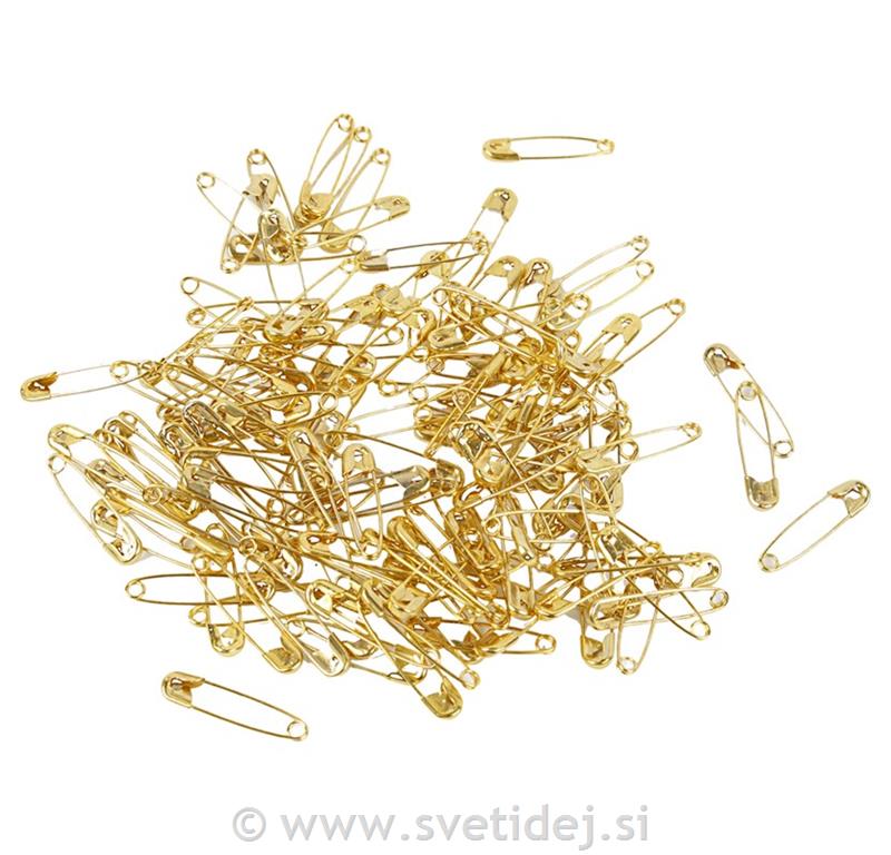 Varnostne sponke zlate, 22 mm, 500 kosov