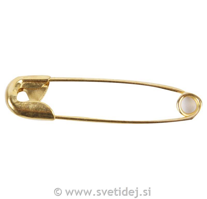 Varnostne sponke zlate, 22 mm, 500 kosov