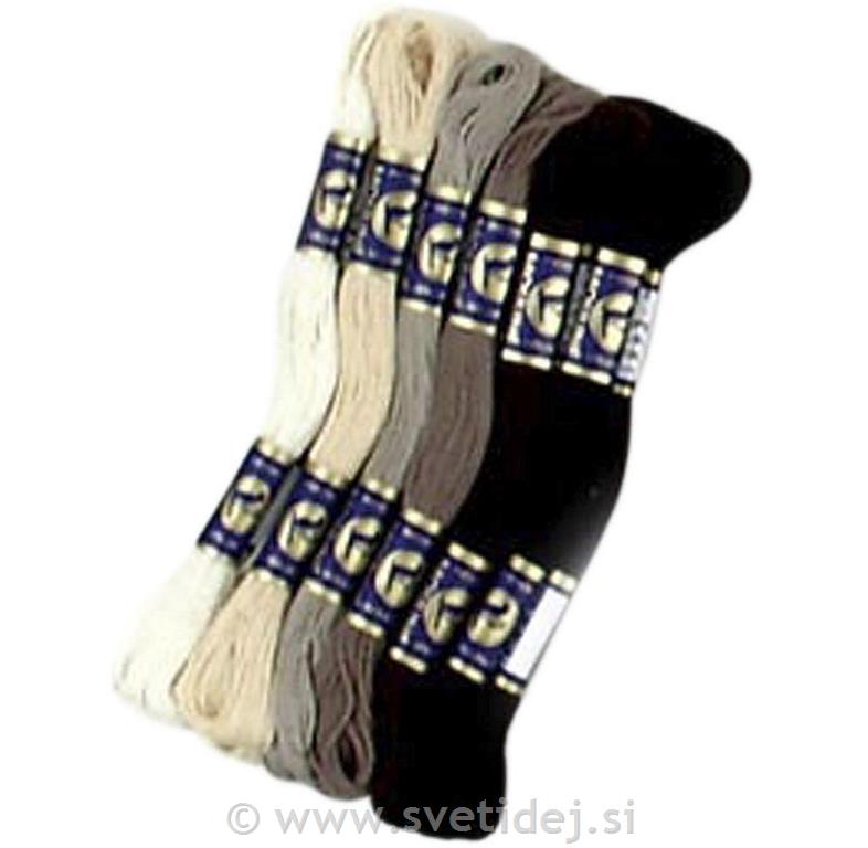 Preja za vezenje, 1 mm, set 6, natur ton
