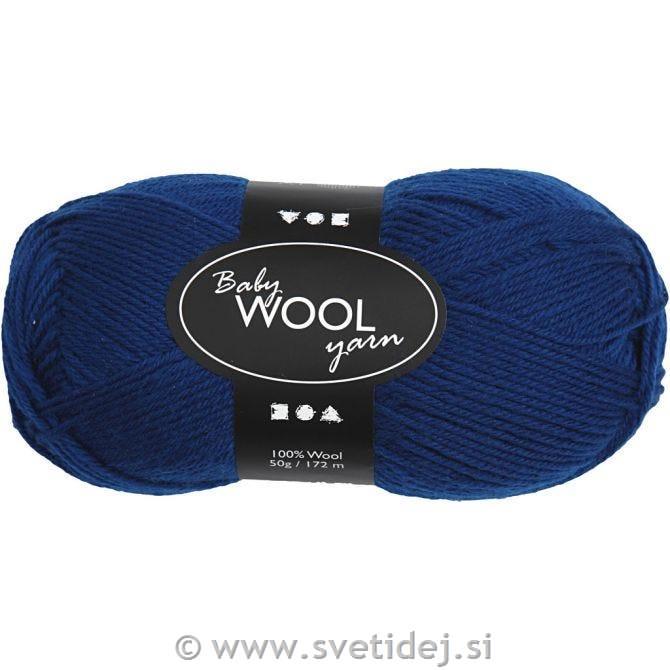 Baby 100% volna modra, 50 g