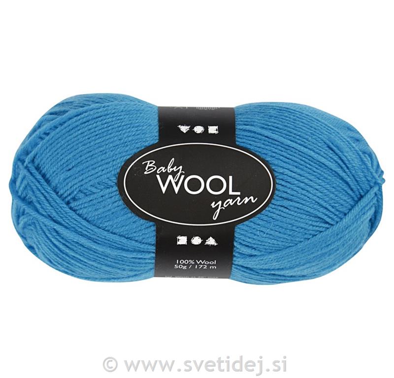 Nežna merino volna, turkizna, 50 g