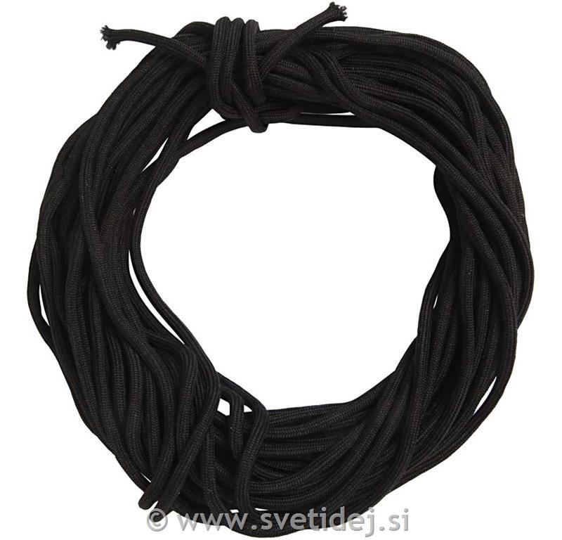Macrame vrvica, 4 mm, 40 m, črna